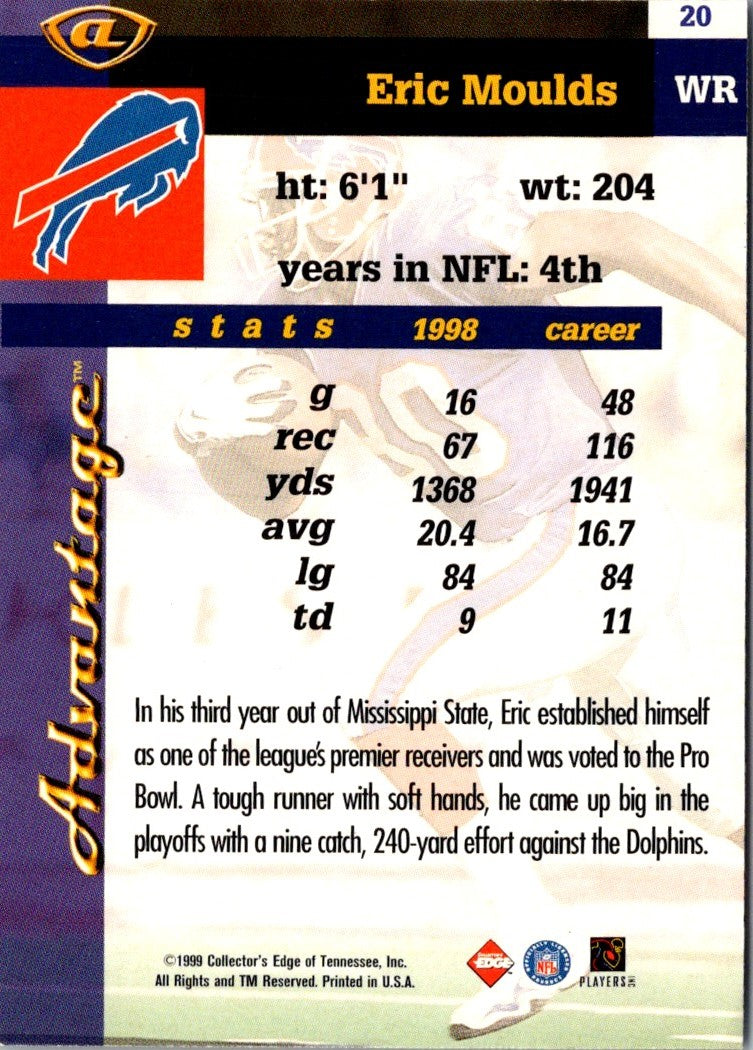 1999 Collector's Edge Advantage Eric Moulds