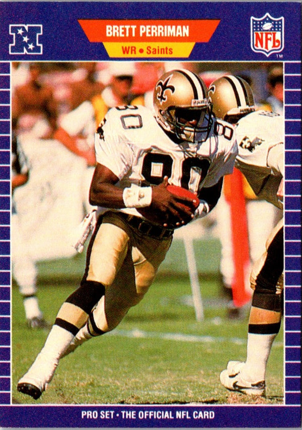 1989 Pro Set Brett Perriman #275 Rookie