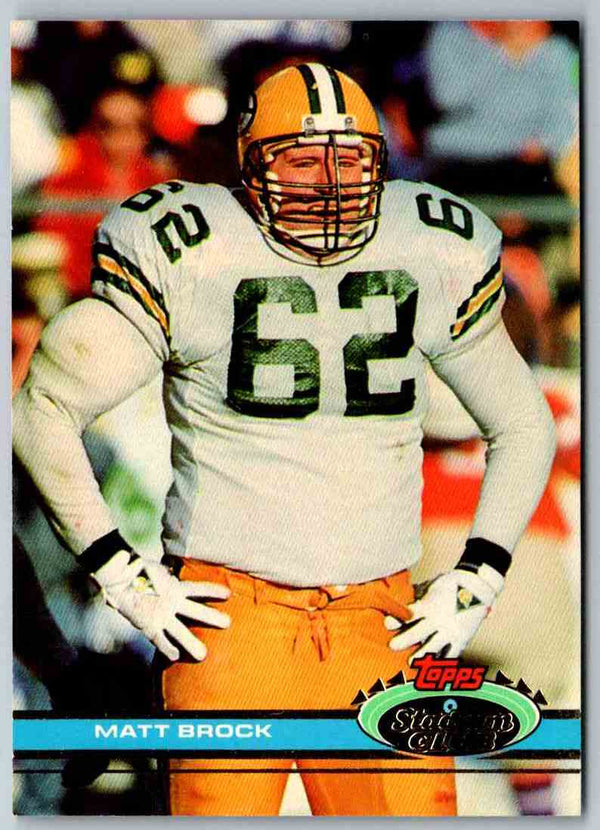 1991 Topps Stadium Club Football Matt Brock #421