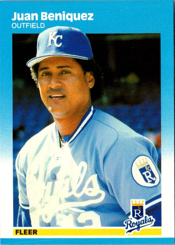 1987 Fleer Update Glossy Juan Beniquez #U-3