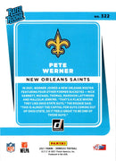 2021 Donruss Press Proof Blue Pete Werner