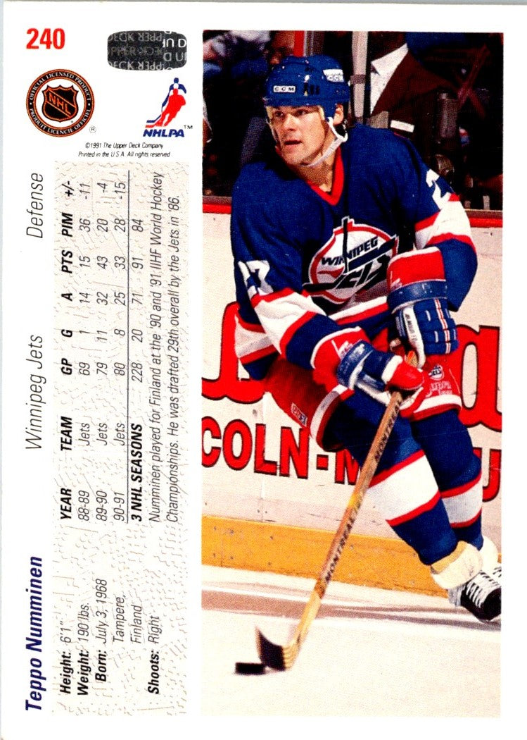 1991 Upper Deck French Teppo Numminen