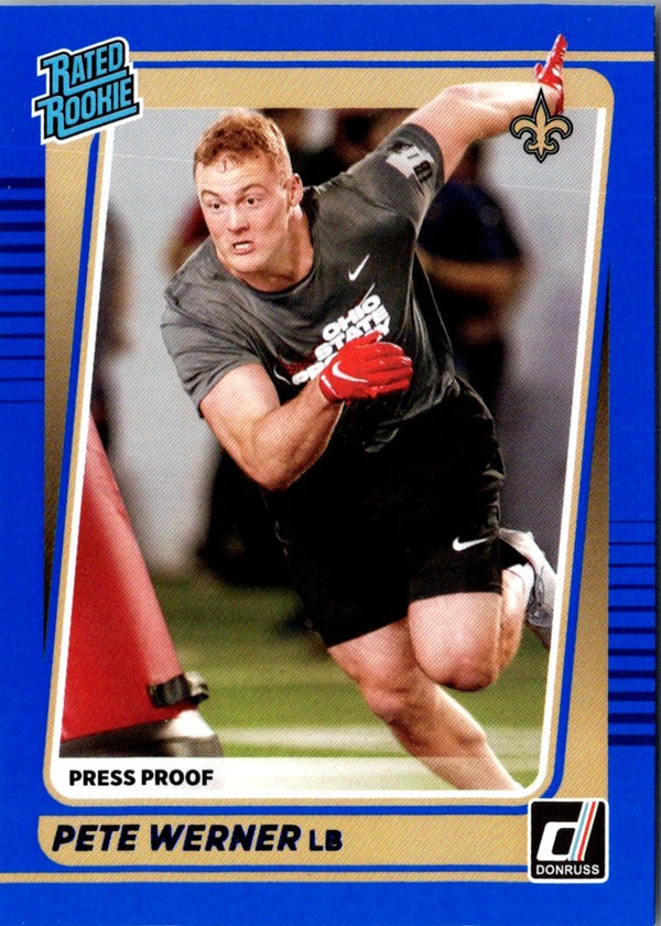 2021 Donruss Press Proof Blue Pete Werner #322