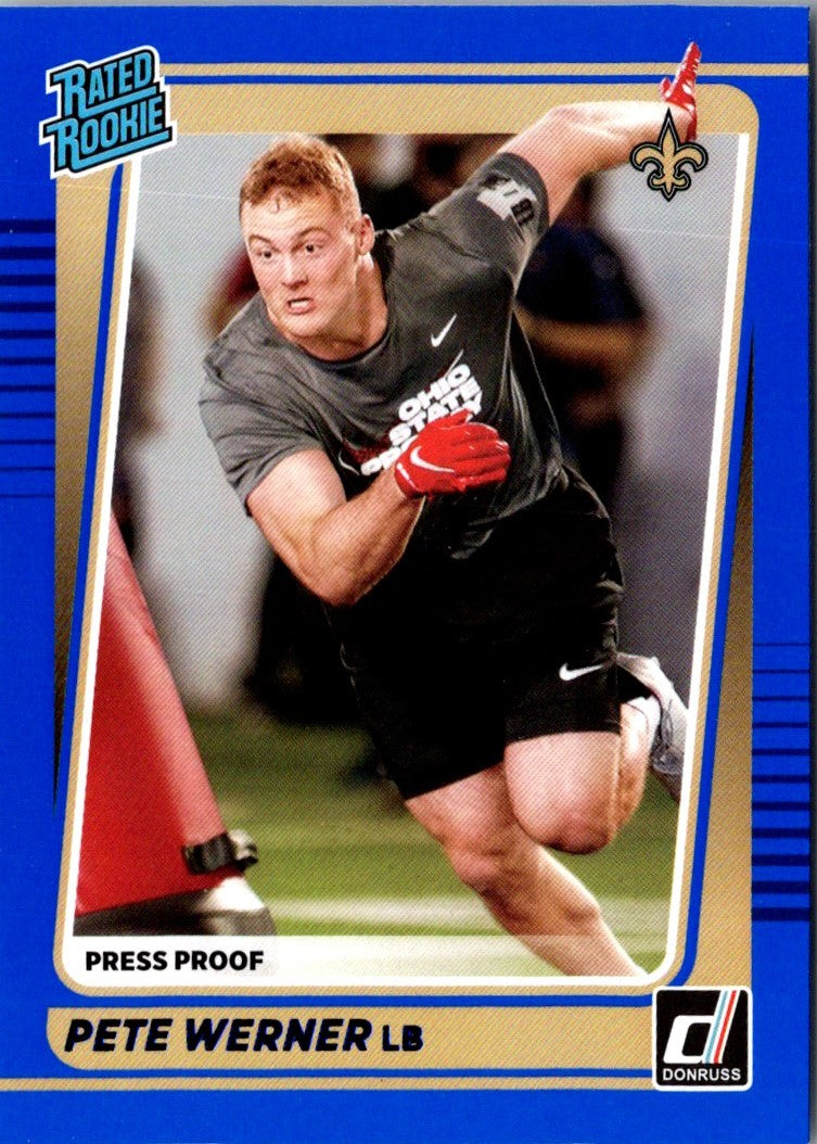 2021 Donruss Press Proof Blue Pete Werner