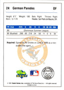 1991 Classic Best Kane County Cougars German Paredes