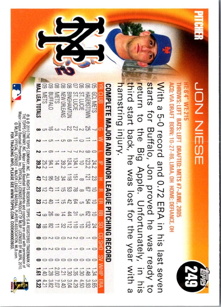2010 Topps Jon Niese