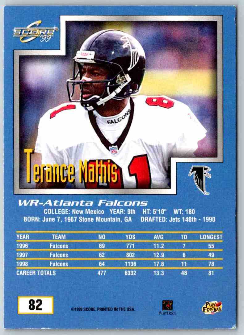 Terance Mathis autographed Football Card (Atlanta Falcons)