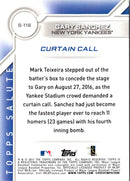 2017 Topps Salute Gary Sanchez