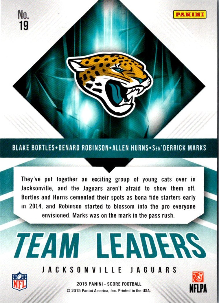 2015 Score Team Leaders Allen Hurns/Blake Bortles/Denard Robinson/Sen'Derrick Marks