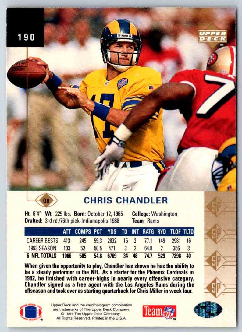 1994 Upper Deck Chris Chandler