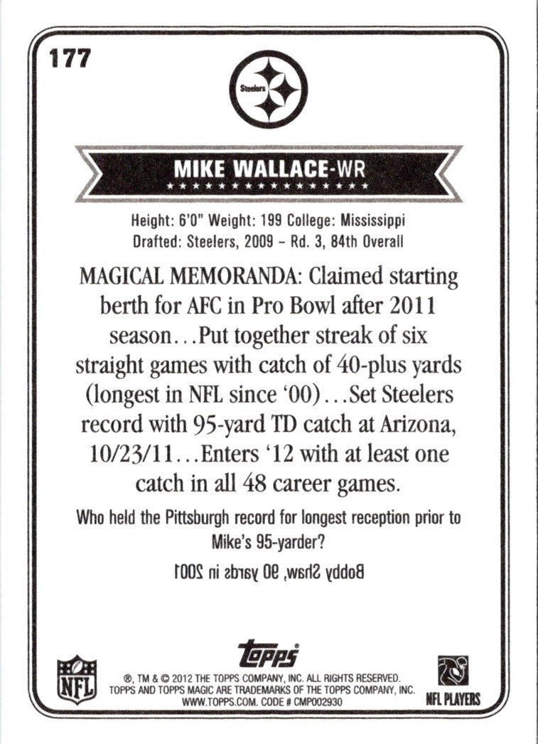 2012 Topps Magic Mike Wallace
