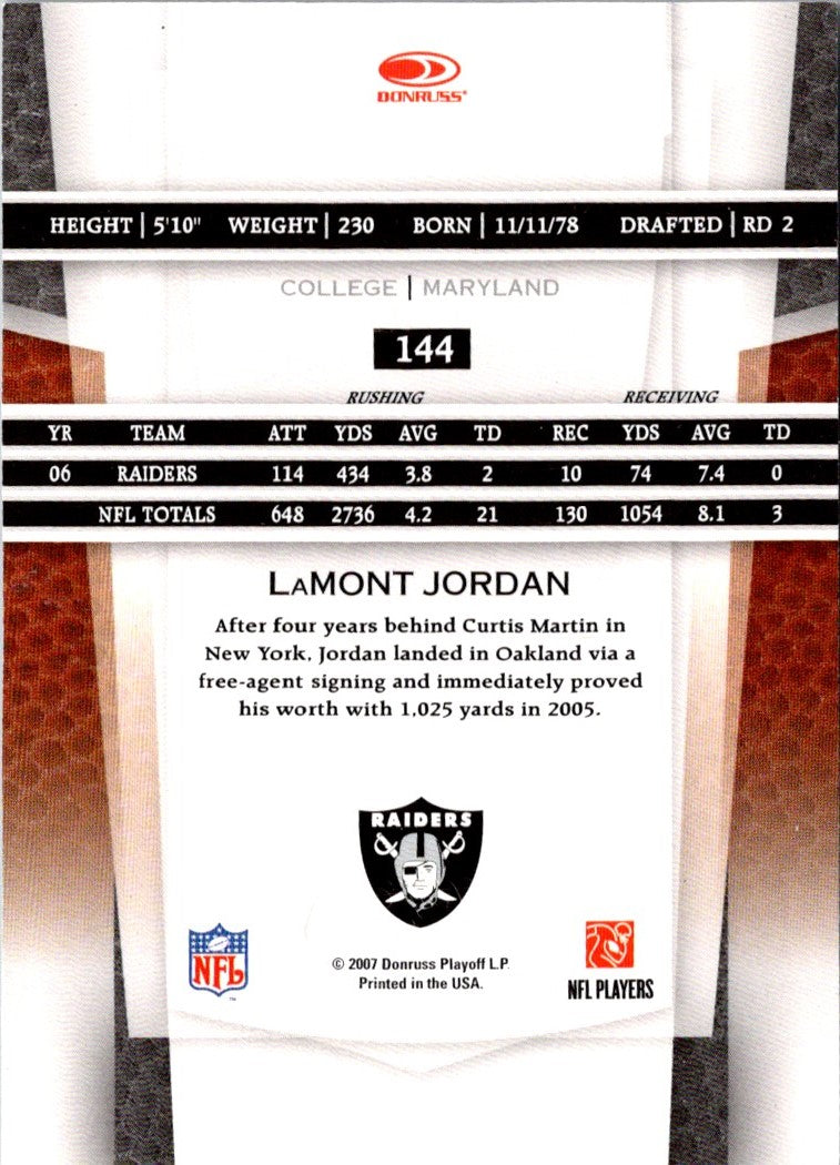 2007 Leaf Certified Materials LaMont Jordan