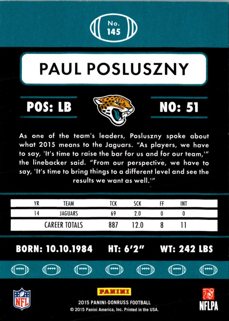 2015 Donruss Paul Posluszny