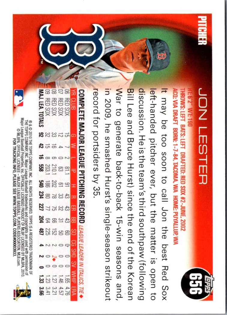 2010 Topps Jon Lester