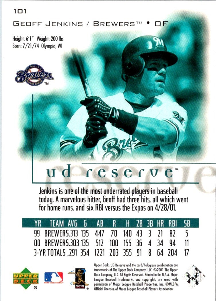 2001 UD Reserve Geoff Jenkins