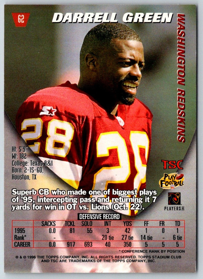 1996 Stadium Club Members Only Darrell Green
