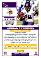 2016 Panini Playoff Adrian Peterson #106
