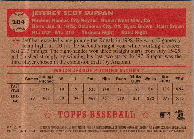 2001 Topps Heritage Jeff Suppan