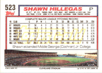 1992 Topps Gold Winners Shawn Hillegas #523