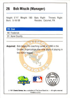1991 Classic Best Kane County Cougars Bob Miscik #26