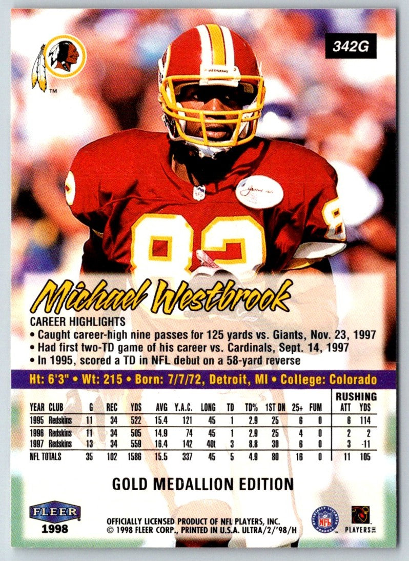1998 Ultra Gold Medallion Michael Westbrook