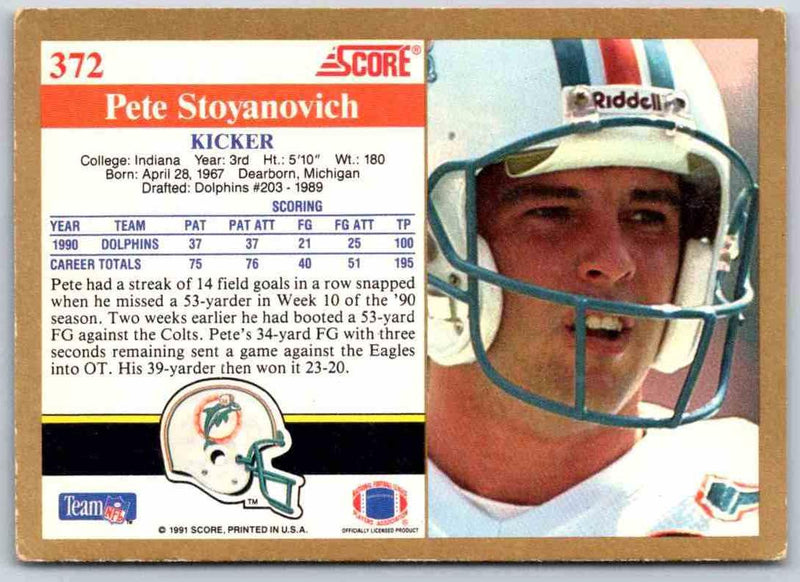 1991 Score Pete Stoyanovich