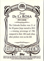2014 Topps Gypsy Queen Jorge De La Rosa #209