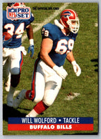 1991 Pro Set Super Bowl XXVI Binder Will Wolford #88