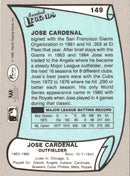 1989 Pacific Legends II Jose Cardenal