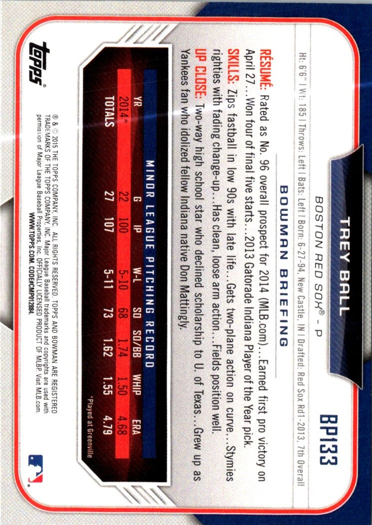 2015 Bowman Prospects Trey Ball