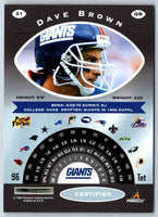 1997 Pinnacle Certified NFL Dave Brown #21