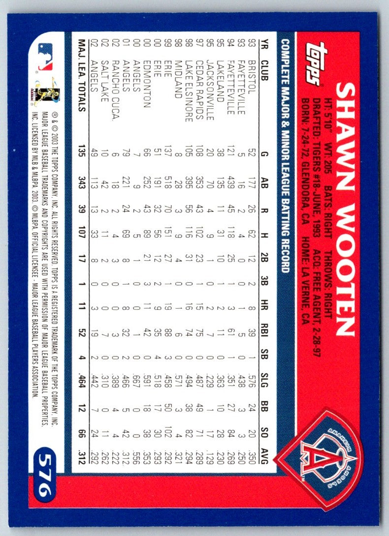 2003 Topps Shawn Wooten