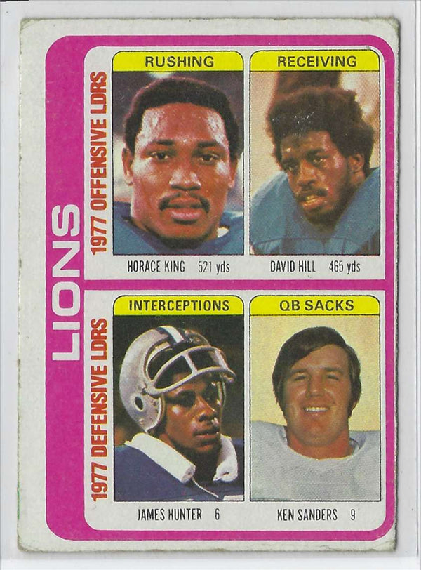 1978 Topps Horace King/David Hill/James Hunter/Ken Sanders #509 VG