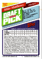 1993 Topps Gold Mike Matthews #787 Rookie