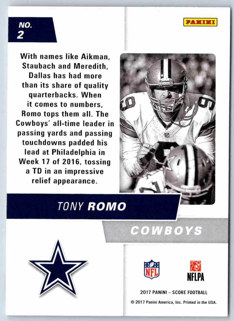 2017 Score Tony Romo