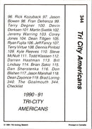 1990 7th Inning Sketch WHL Tri City Americans