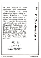 1990 7th Inning Sketch WHL Tri City Americans #344