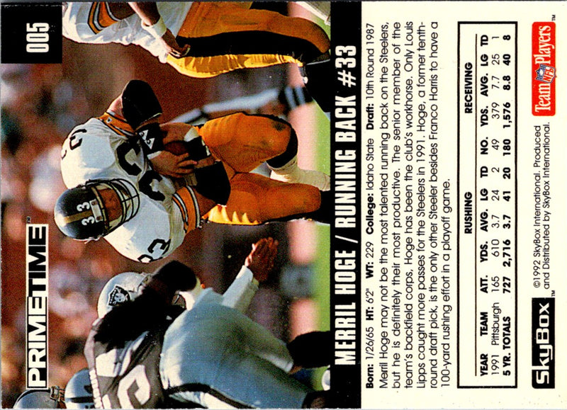 1992 Skybox Impact Merril Hoge