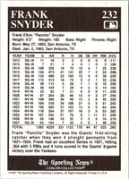 1991 Conlon Collection TSN Frank Snyder #232