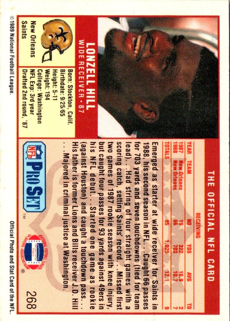 1989 Pro Set Lonzell Hill