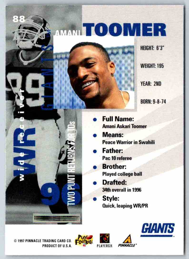 1995 Score Amani Toomer