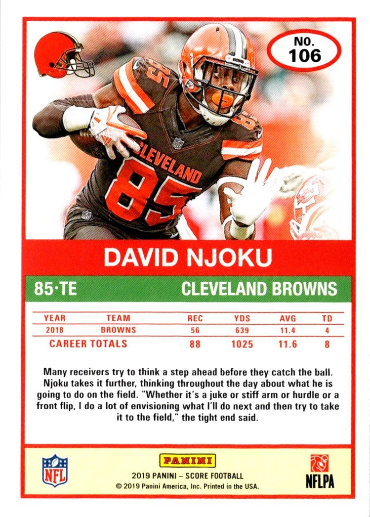 2019 Score David Njoku