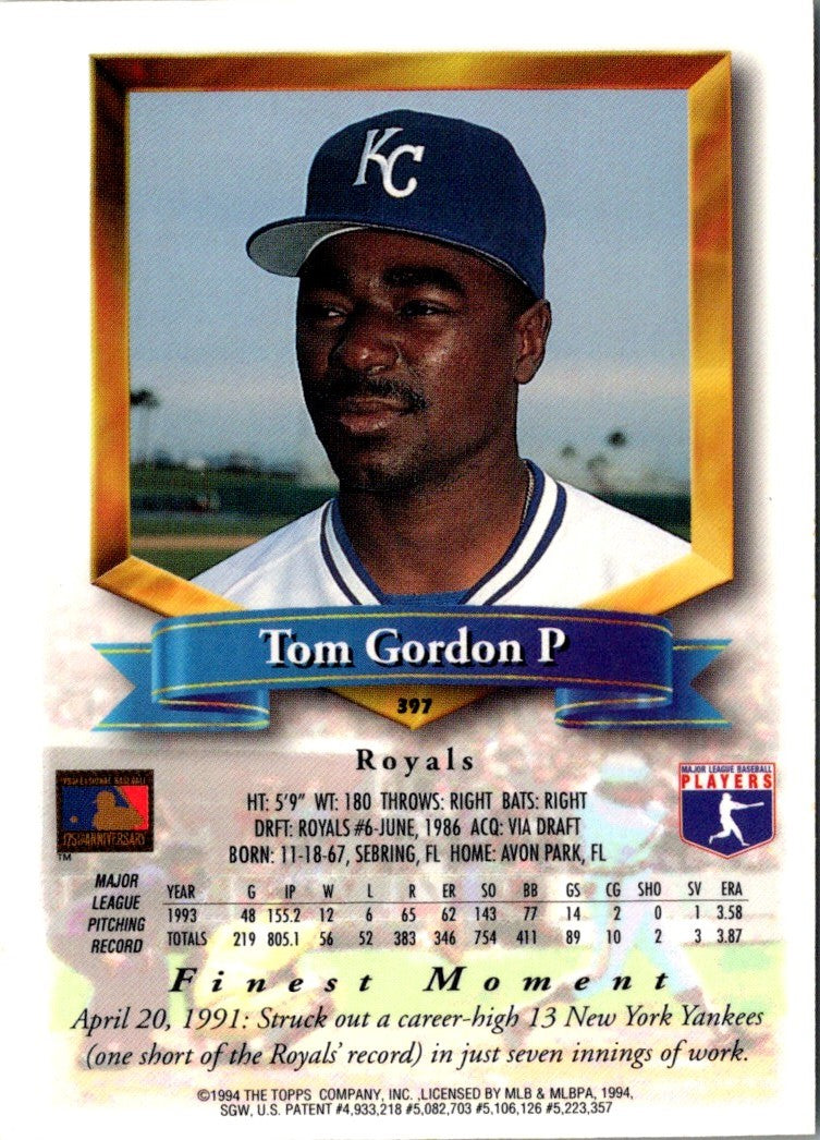 1994 Finest Tom Gordon