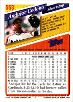 1993 Topps Gold Andujar Cedeno #553