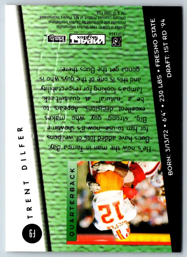 1995 SkyBox Impact Fox More Attitude Trent Dilfer