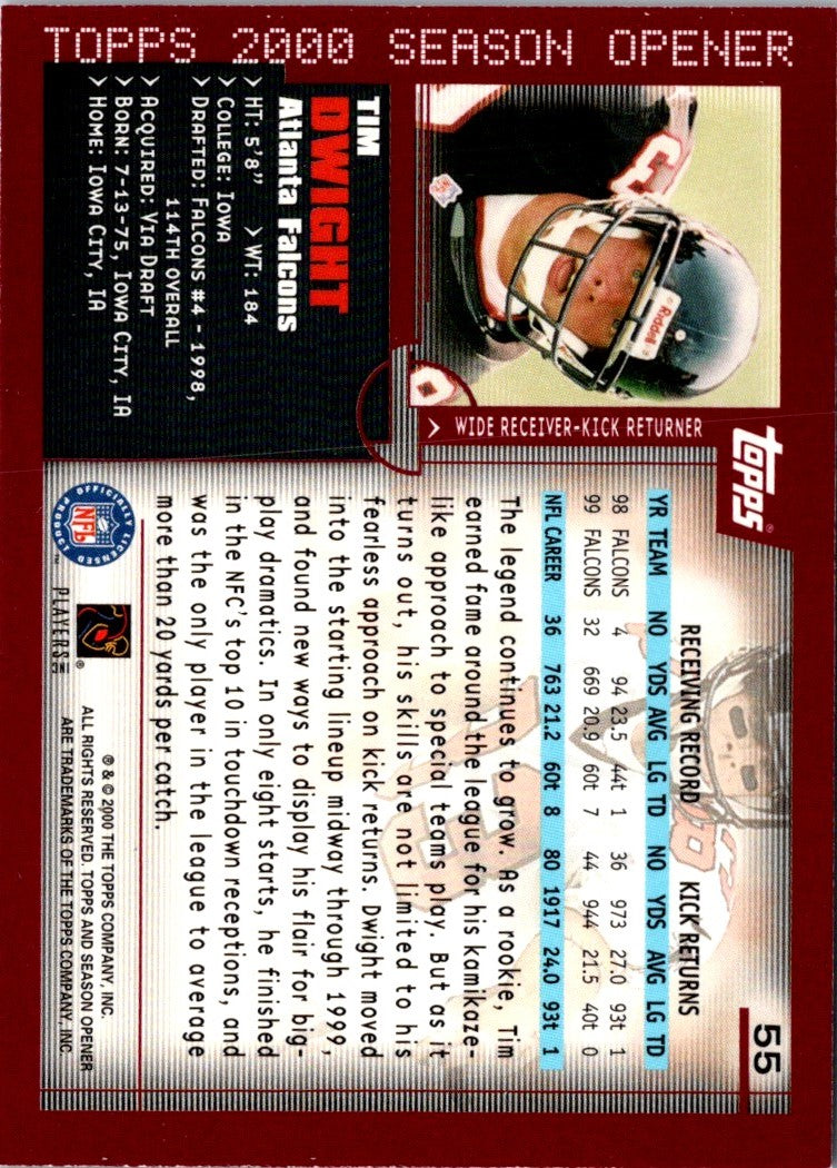2000 Topps Season Opener Tim Dwight