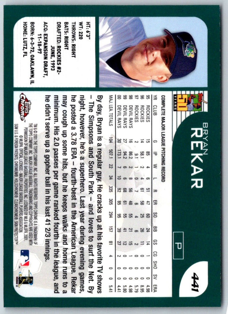 2001 Topps Chrome Bryan Rekar