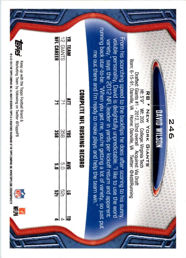 2013 Topps David Wilson