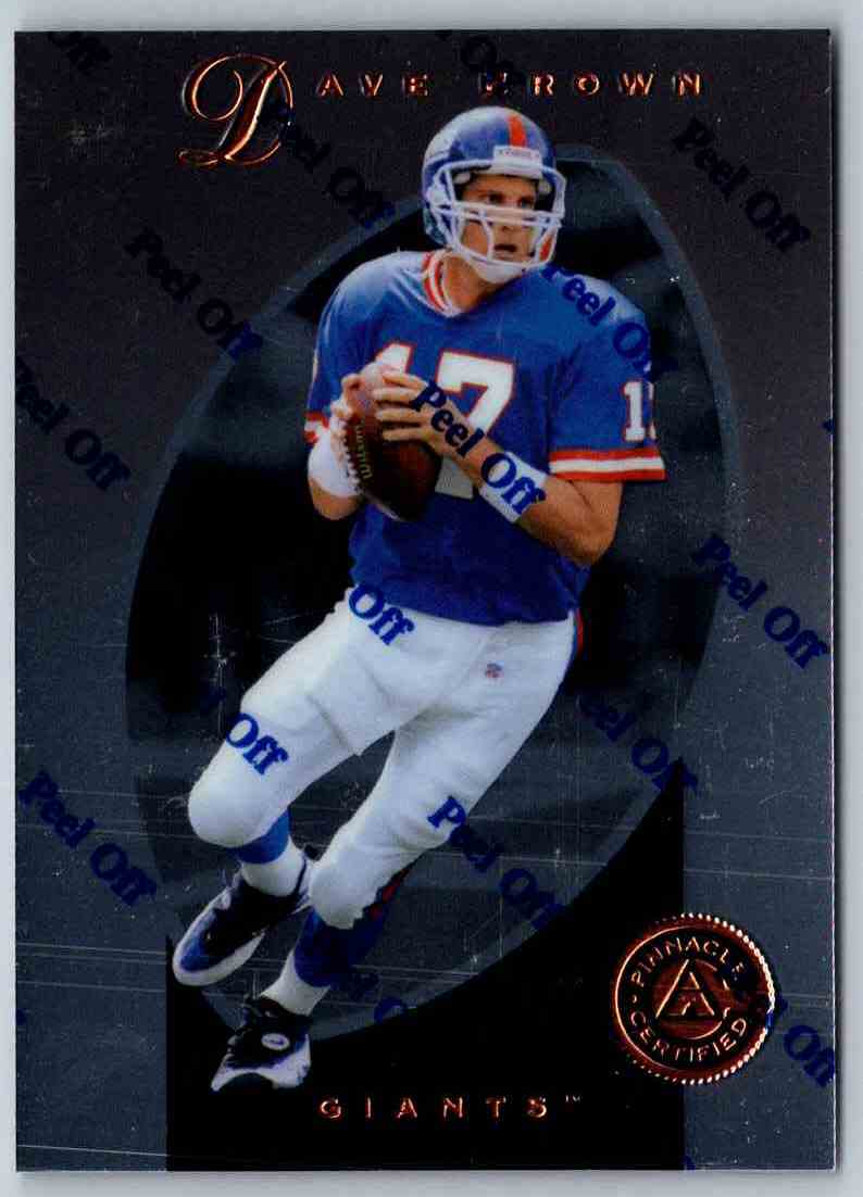 1997 Pinnacle Certified NFL Dave Brown
