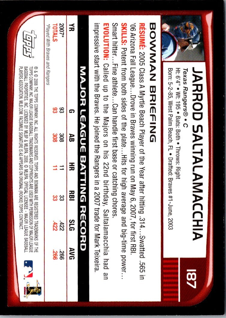 2008 Bowman Jarrod Saltalamacchia